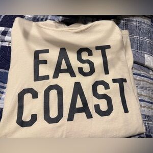 East Coast Cream Hoodie Unisex XL Cuffed Long Sleeve
NWOT
